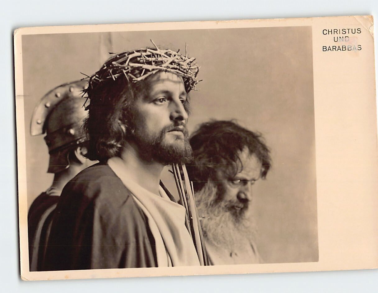 Postcard Christus Und Barabas Passionsspiele Oberammergau Germany