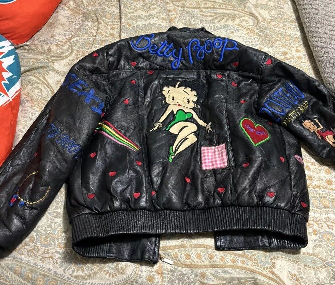 Vintage Betty Boop Leather jacket super rare 2XL W