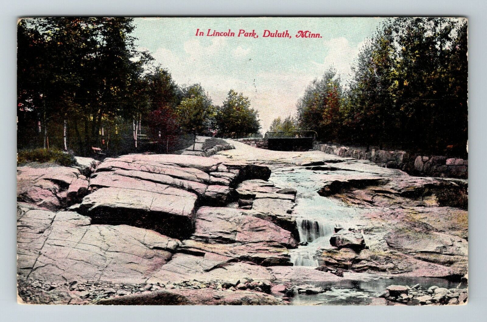 Duluth MN-Minnesota, In Lincoln Park Vintage Souvenir Postcard
