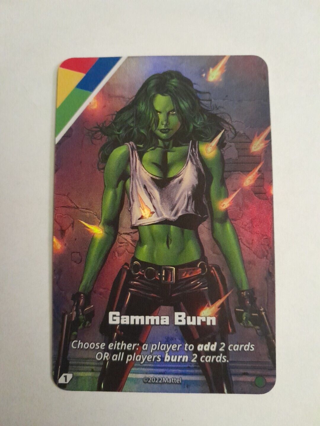 UNO Ultimate Marvel - She-Hulk Gamma Burn - Foil Chase Card