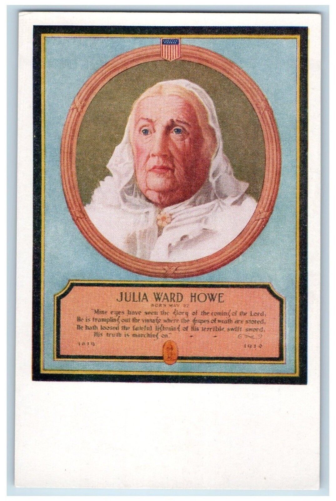 c1910\'s Julia Ward Howe Walk Over Shoes Advertising Brockton MA Antique Postcard