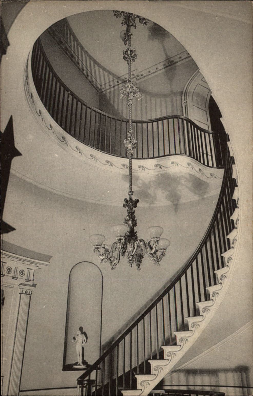 Valentine Museum Richmond Virginia Staircase ~ vintage postcard