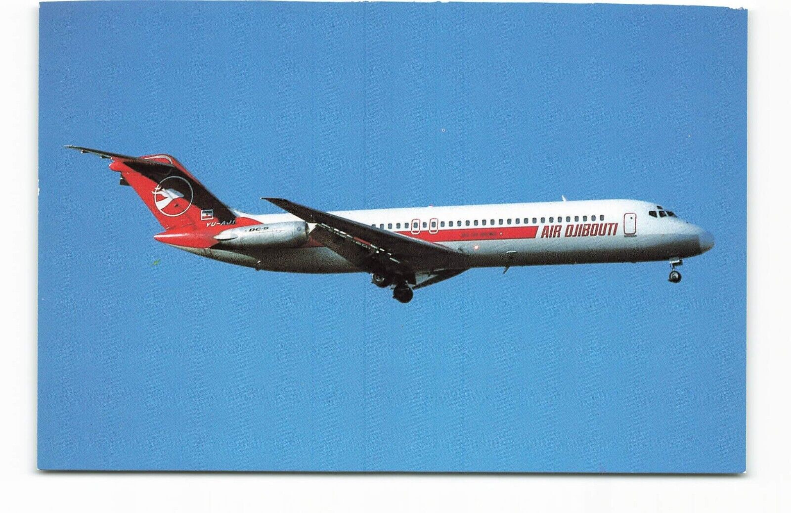 Postcard Airline AIR DJIBOUTI DC9-32 YU-AJI AVIMAGE AUC1.