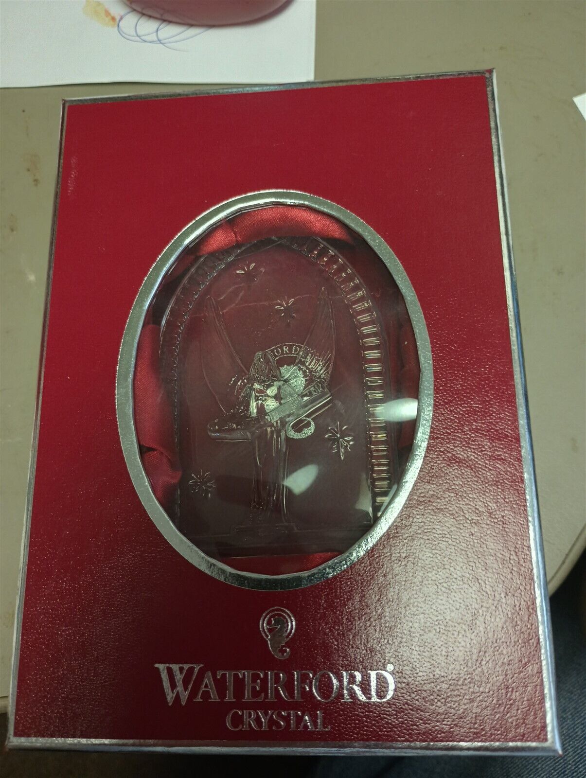 Waterford Crystal 2017 Annual Angel Ornament With Enhancer #160058 Sealed in Box
