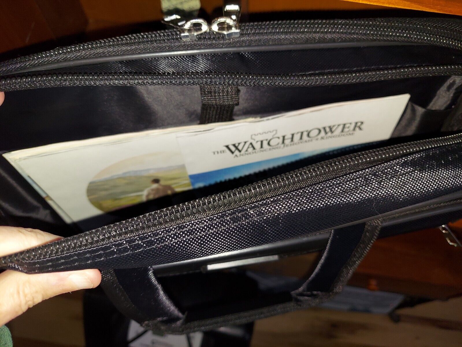 Witnessing Field Service or Meeting Bag Jehovah's Witnesses Watchtower black