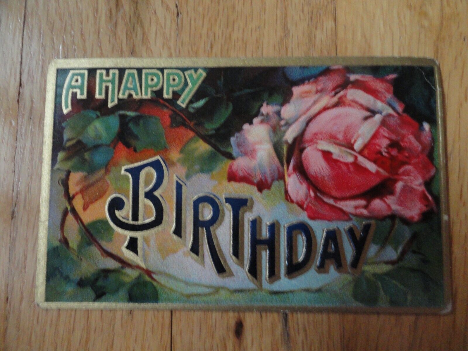 Vintage Happy Birthday Postcard 1908
