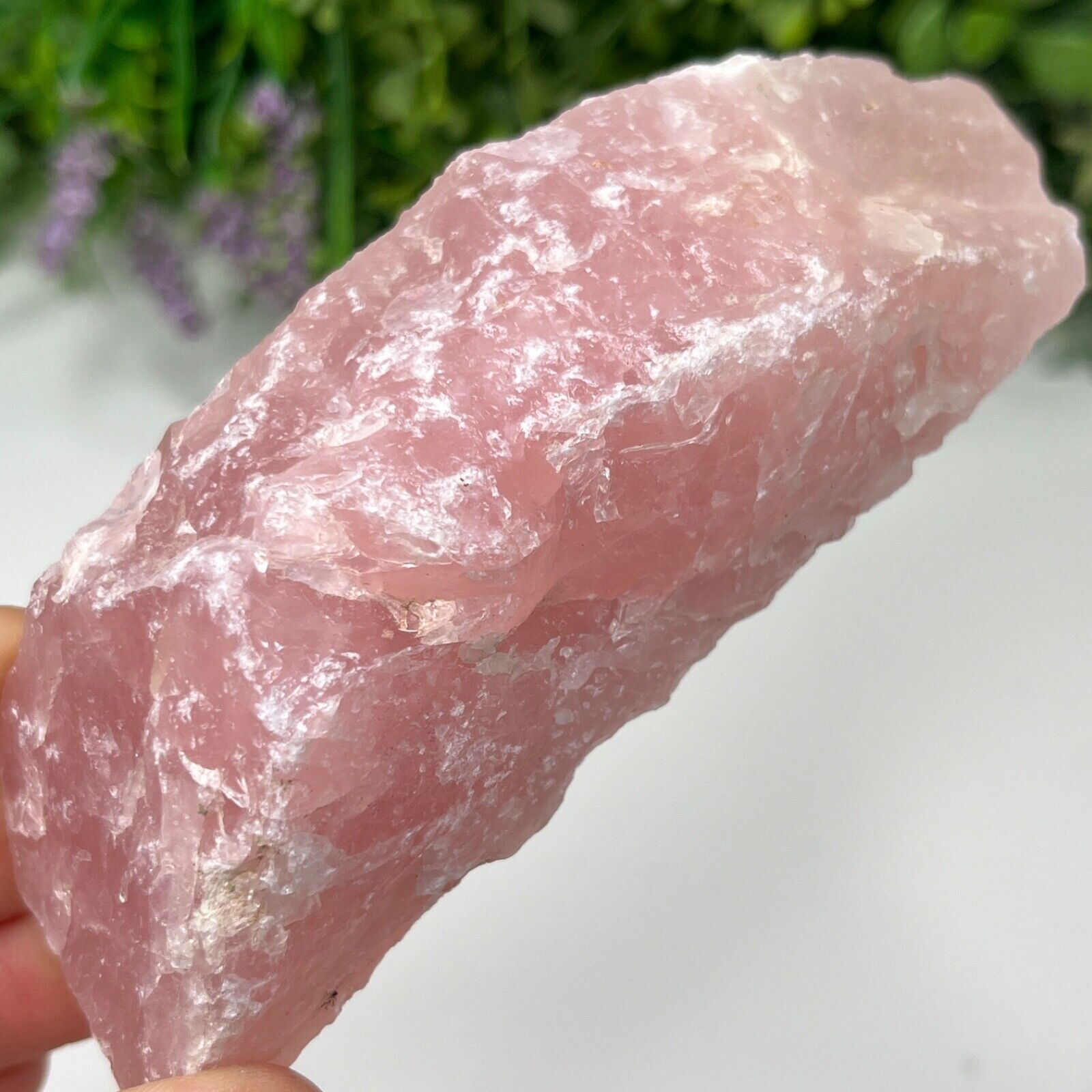 Raw Rose Quartz Crystal Rough Unpolished Natural Mineral Stone 237g - 11.5cm