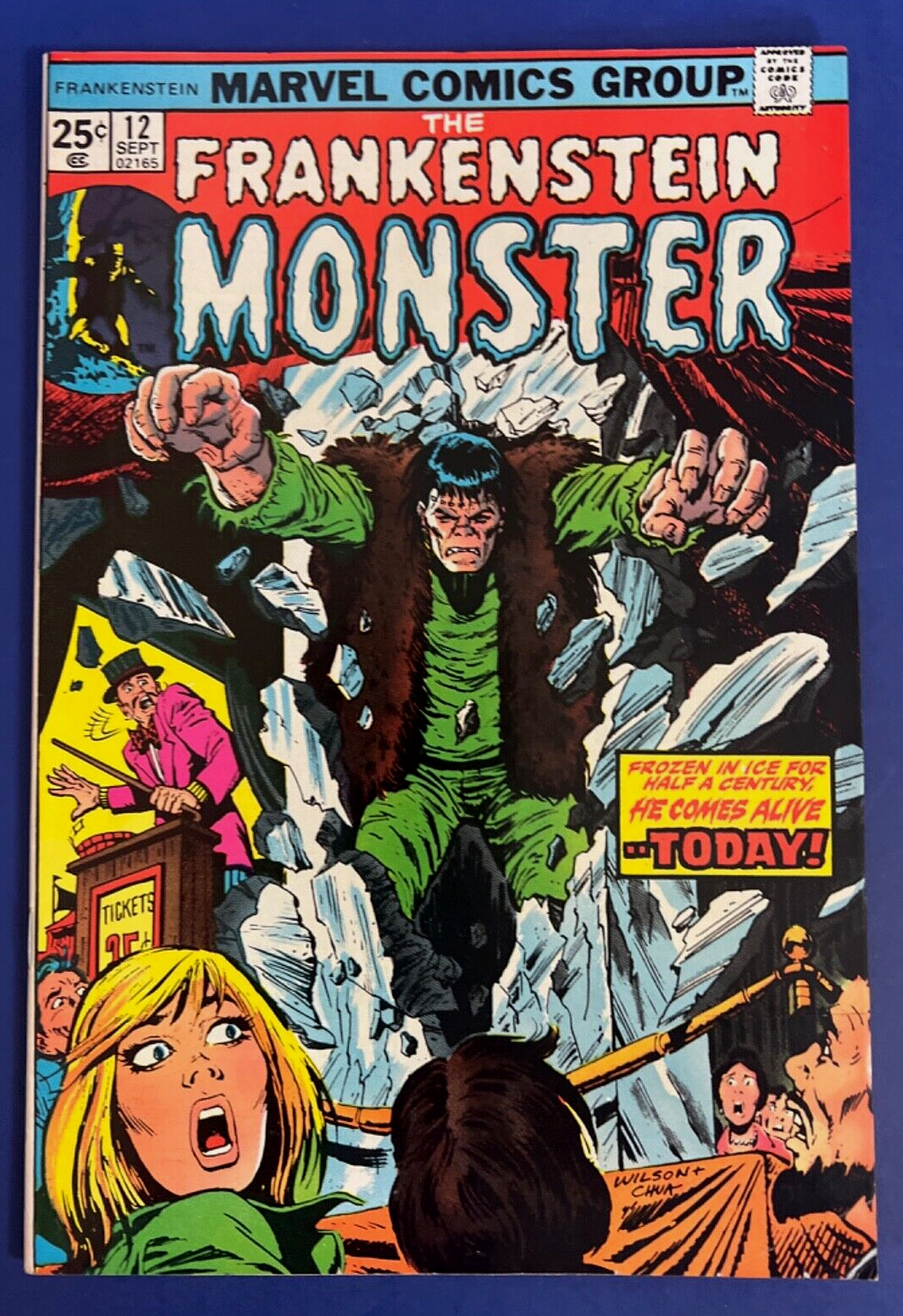 The Frankenstein Monster #12 Comic Book MVS Intact 1974 Marvel VF+