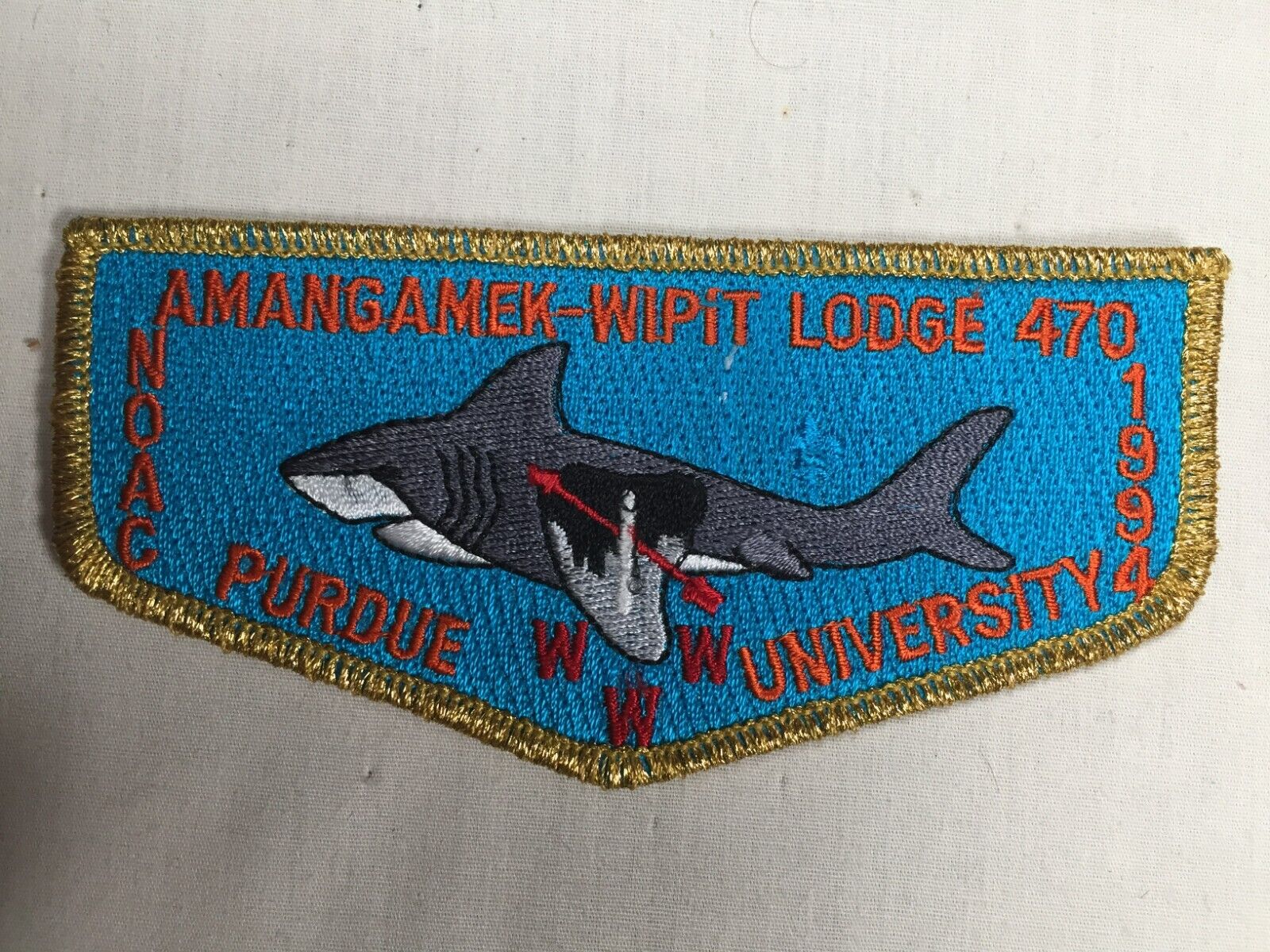 Amangamek Wipit OA Lodge 470 GMY 1994 NOAC Flap BSA Patch