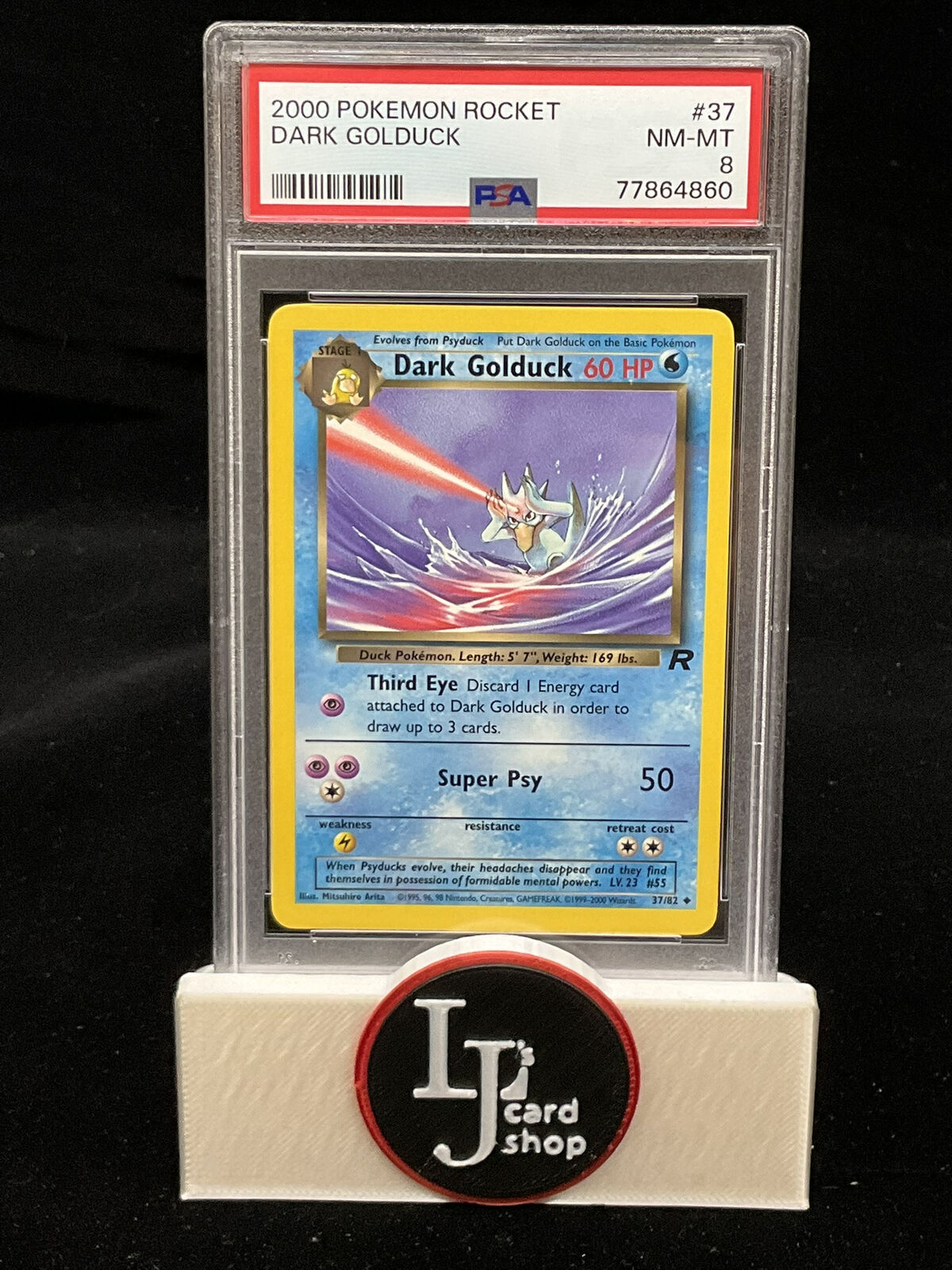 2000 Pokemon Rocket Dark Golduck #37 PSA 8 (4860) CJC
