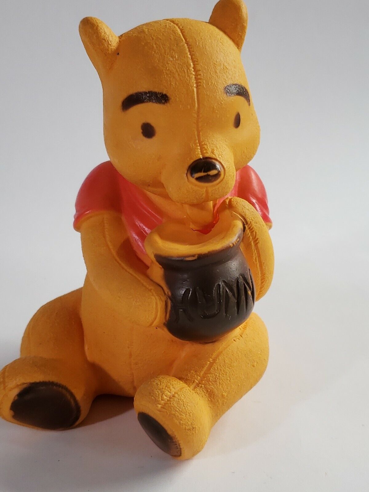 Vintage Winnie the Pooh Vinyl Squeak Toy Holland Hall Walt Disney Bear HAS TEAR