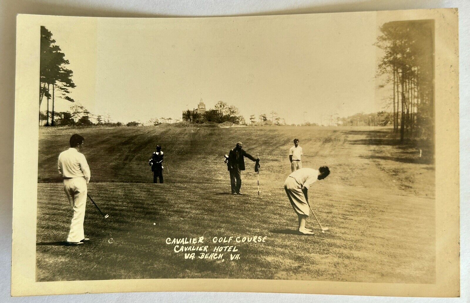 Cavalier Golf Course at Resort. Virginia Beach, VA. RPPC. Real Photo Postcard.