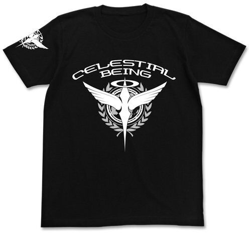 Mobile Suit Gundam 00 Celestial Being T-shirt Black XL size