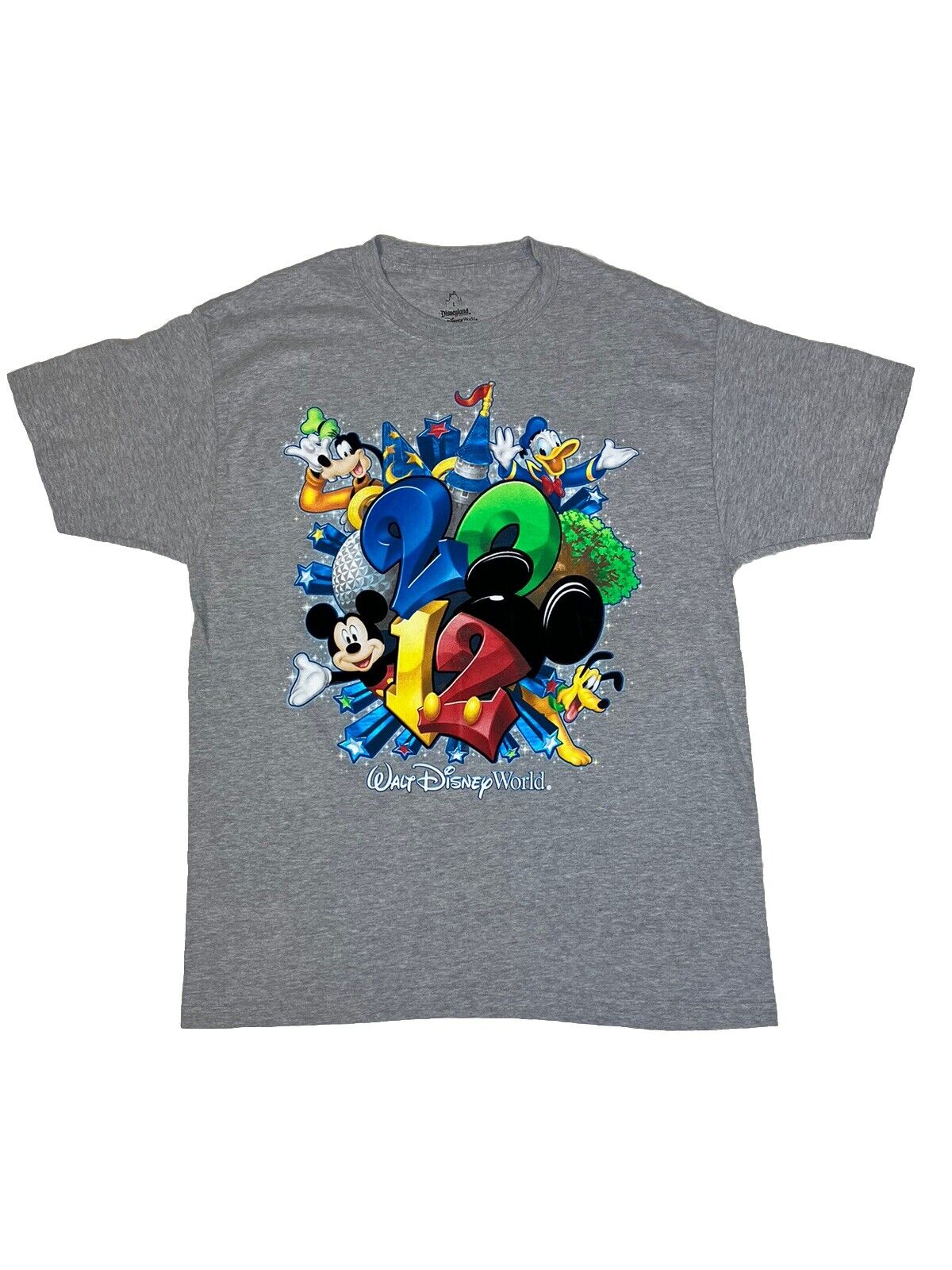 Disneyland Resort Walt Disney World 2012 Authentic Hanes T-shirt Size Large