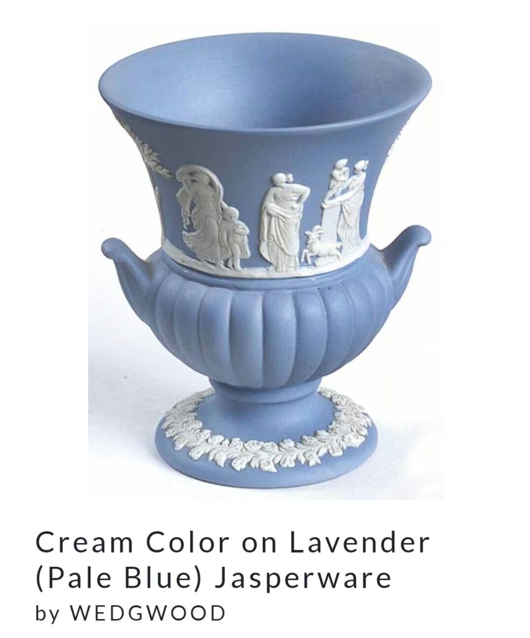 Wedgwood Pale Blue Jasperware Vase/Urn 