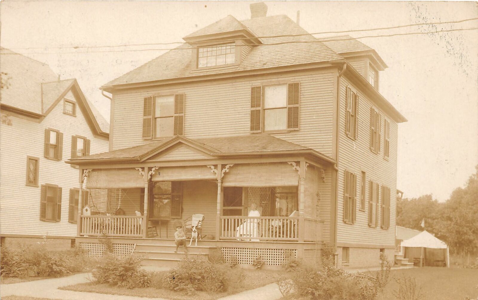 G52/ Holyoke Massachusetts RPPC Postcard 1907 Home Residence