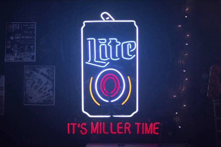 It\'s Miller Time Mille Lite Neon Sign For Home Bar Pub Home Wall Decor 24x20