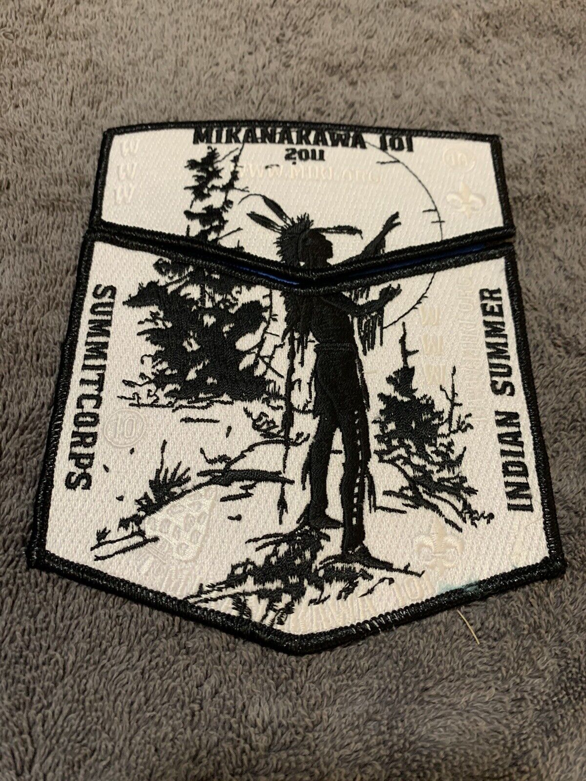 New Mikanakawa OA Lodge 101 Boy Scout Summitcorps/Indian Summer Flap & Patch BSA