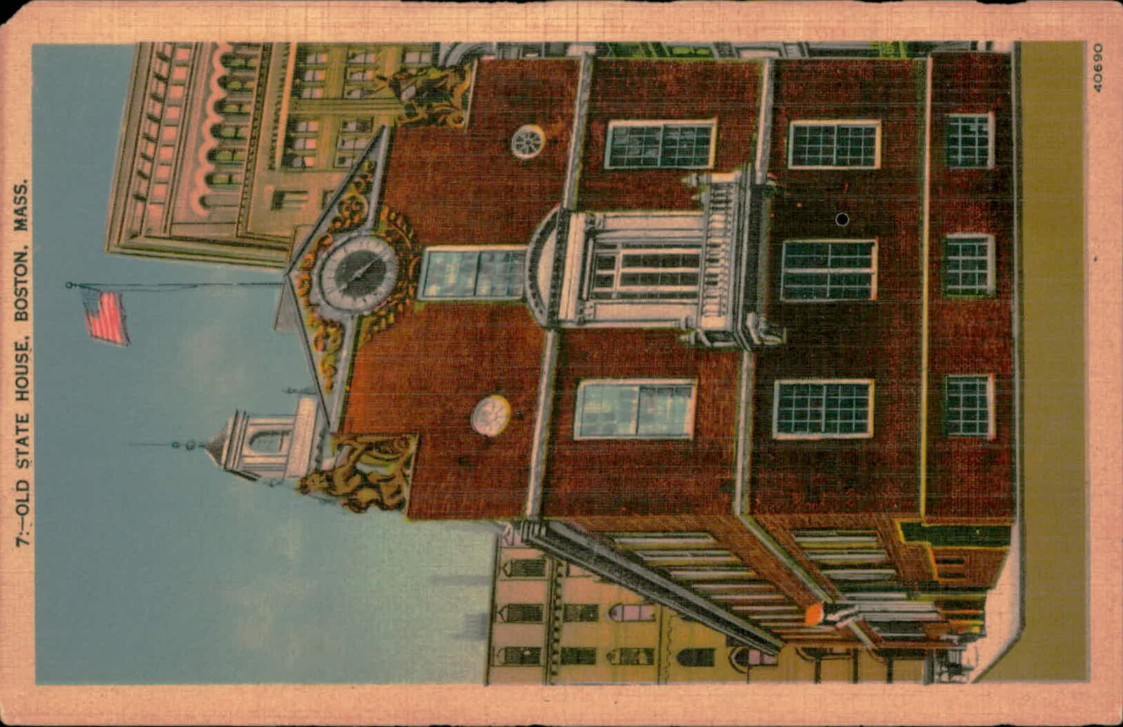 Postcard: 7: OLD STATE HOUSE, BOSTON, MASS. 101 Badn € 40690