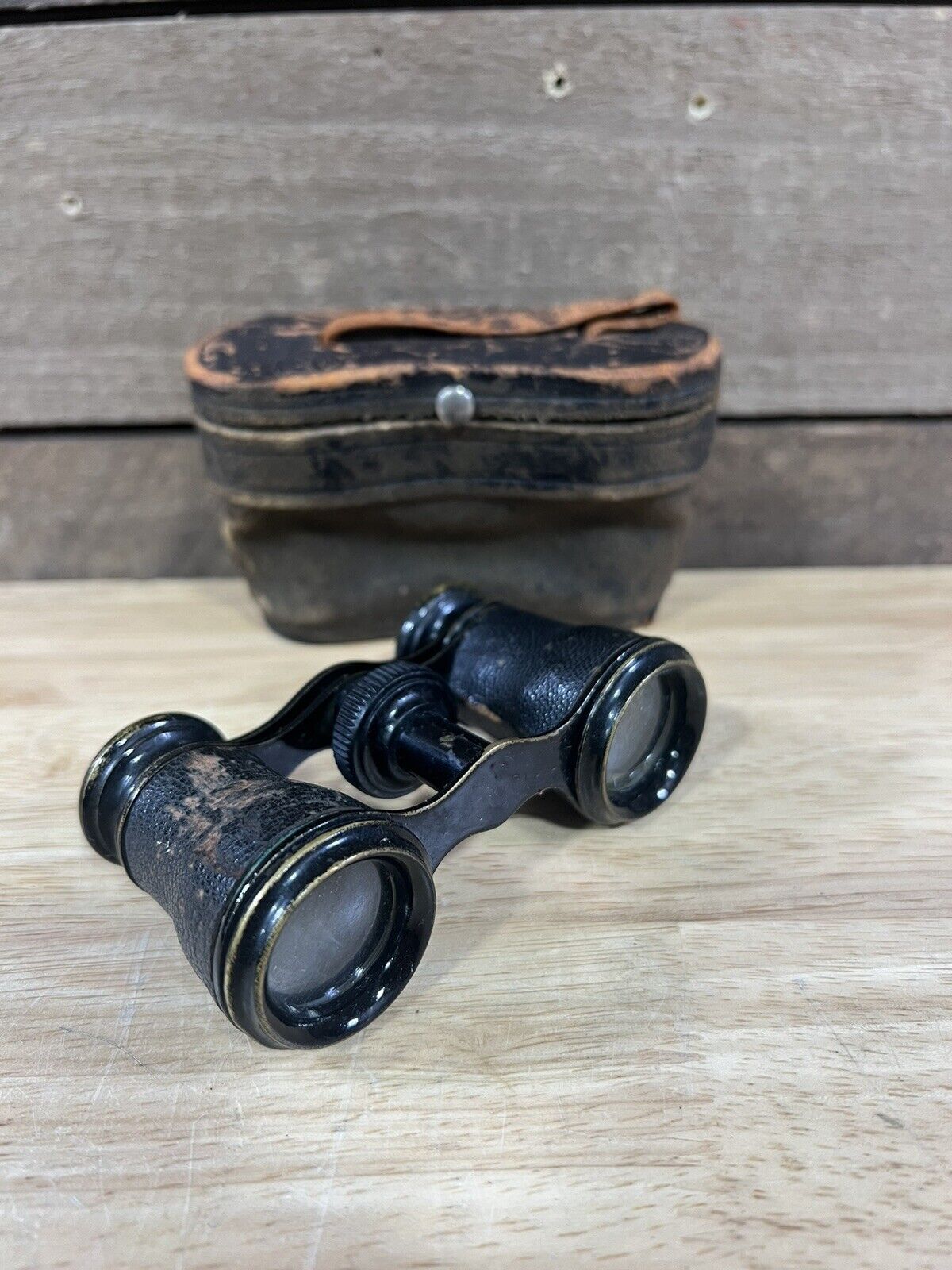 Antique WWI Era Binoculars With Case
