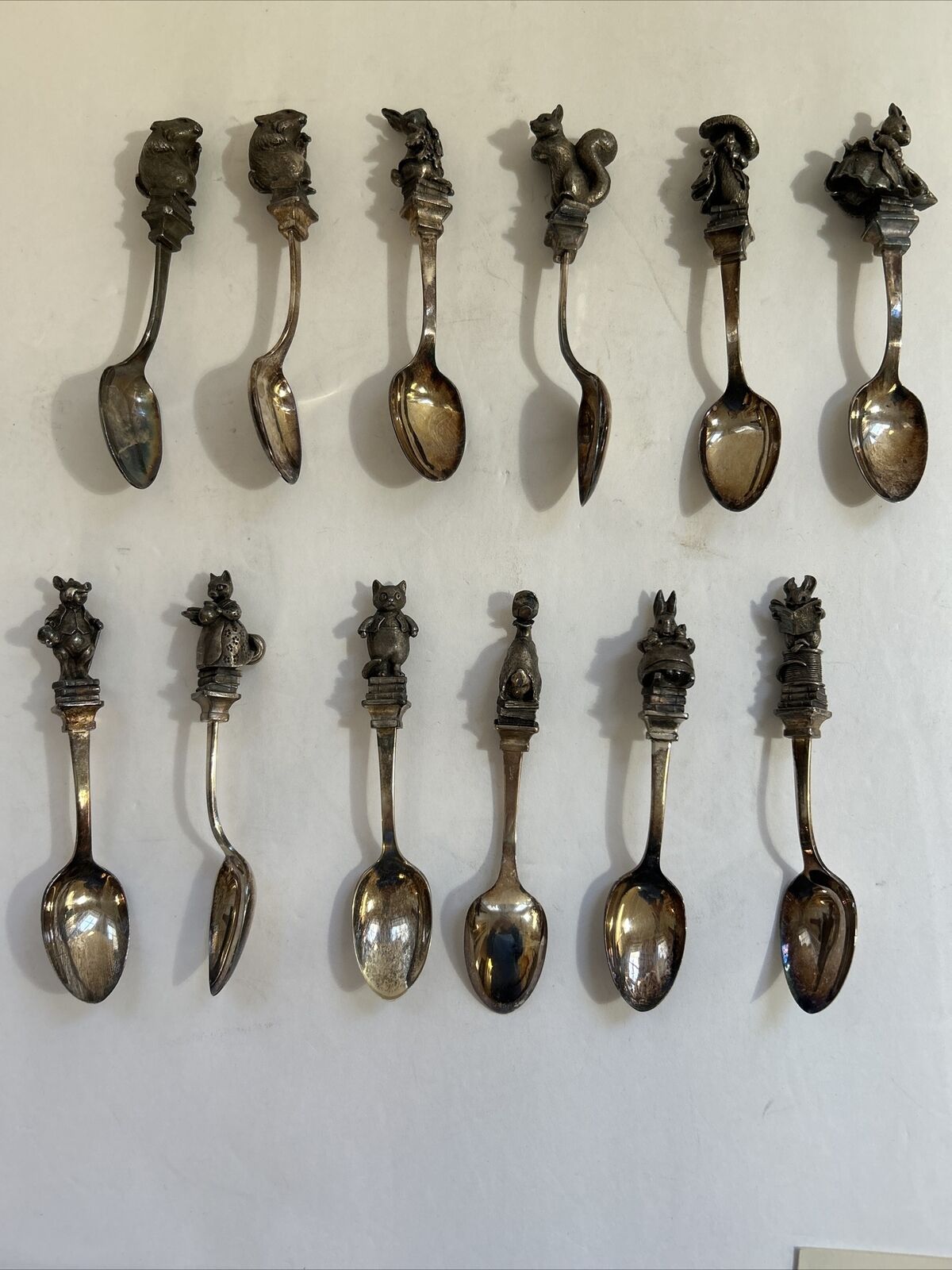 Set of 12 Vintage Beatrix Potter Spoons New England Collector Peter Rabbit