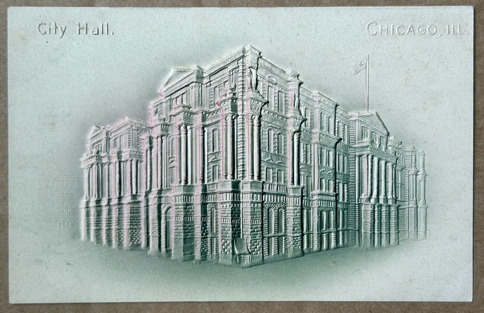 City Hall. Chicago Illinois. Vintage Postcard