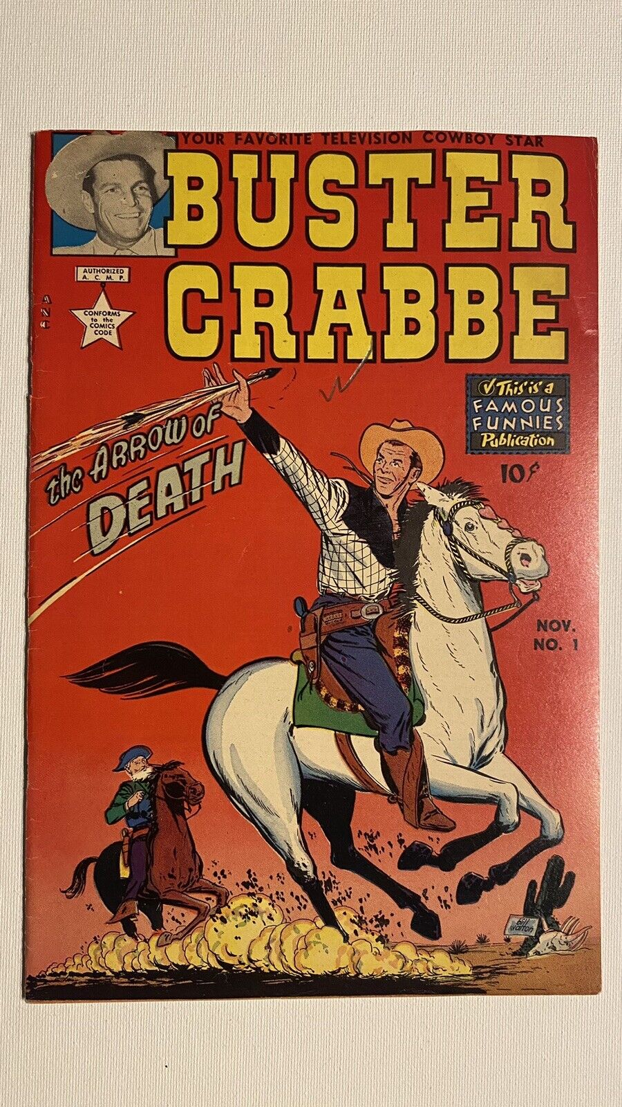 Buster Crabbe #1  Frank Frazetta Anti-Drug ad (1951) Classic Golden Age Book