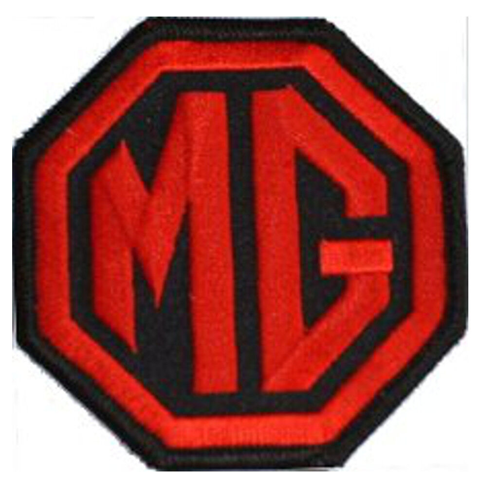 MG - RED/BLACK LOGO EMBROIDERED PATCH 7.5cm x 7.5cm