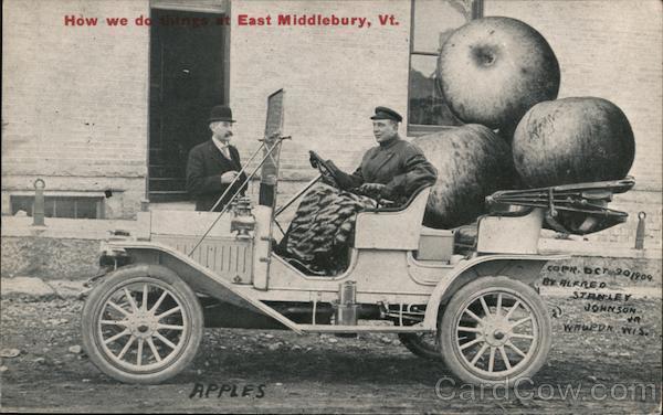 1911 East Middlebury,VT How We Do Things (Apples) Addison County Exaggeration
