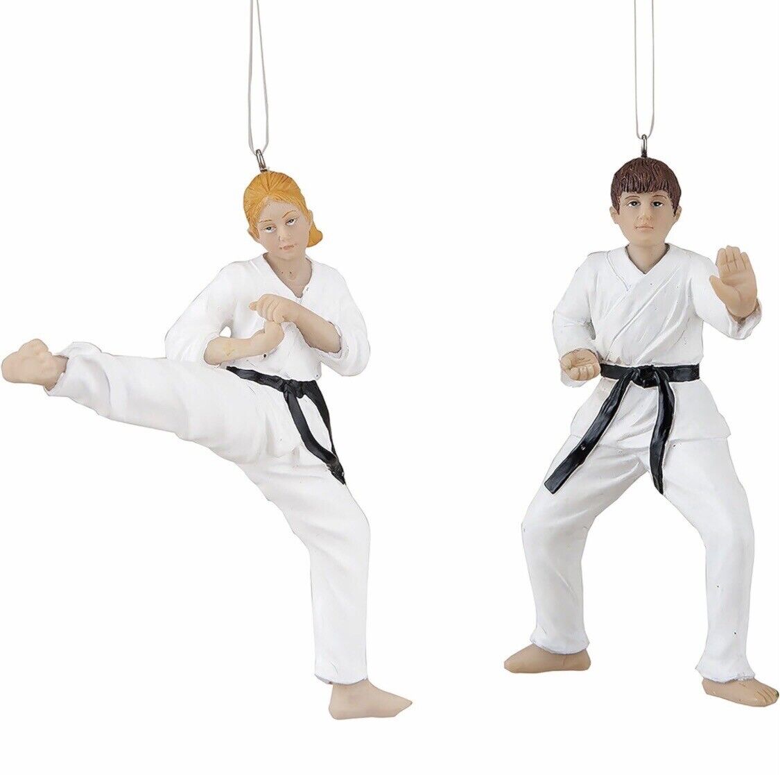 C&F Home Male & Female Karate People Christmas Ornament’s, 4.5 Inch Man & Woman