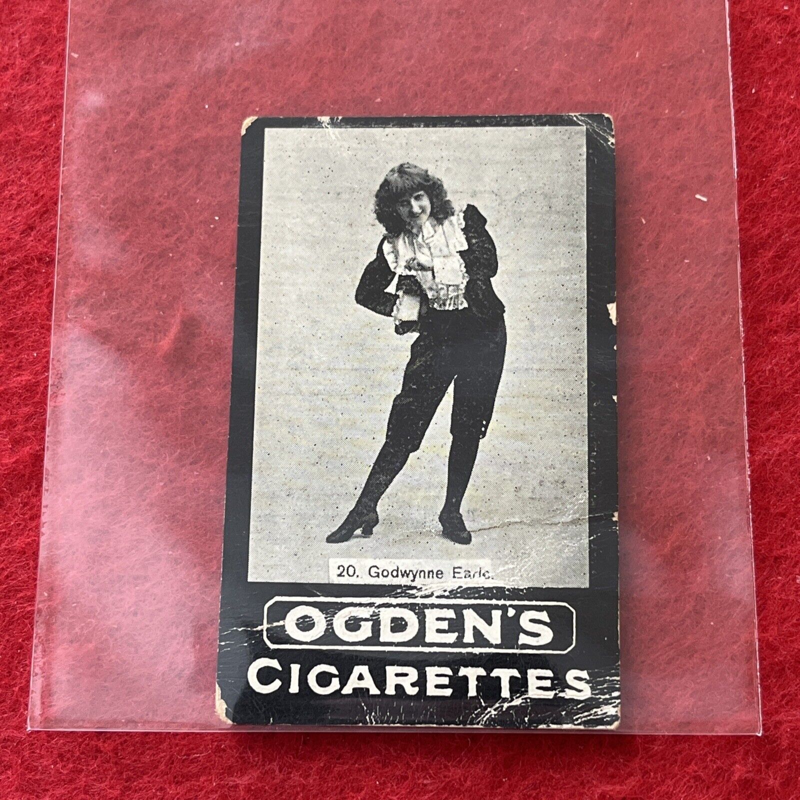 1901 1902 Ogden’s Tabs GODWYNNE EARLE (actress/singer) Tobacco Cigarette Card  F