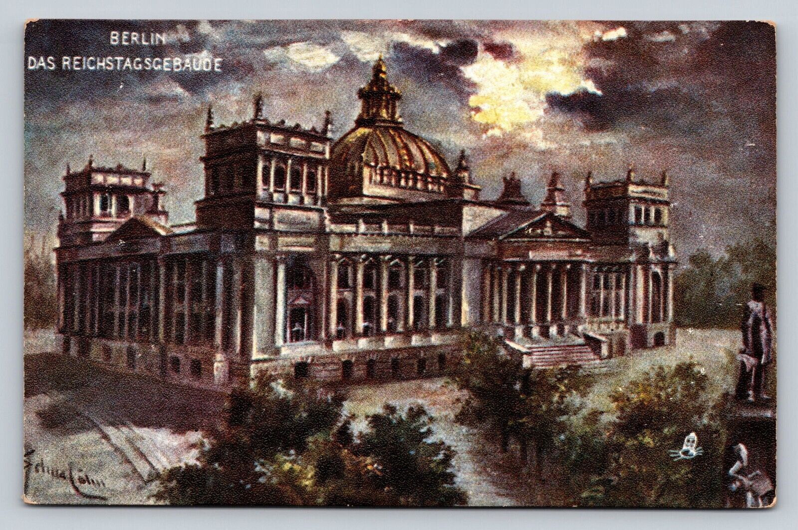 Berlin Das Reichstagsgebaude undivided German back Oilette Tuck\'s Postcard c1905