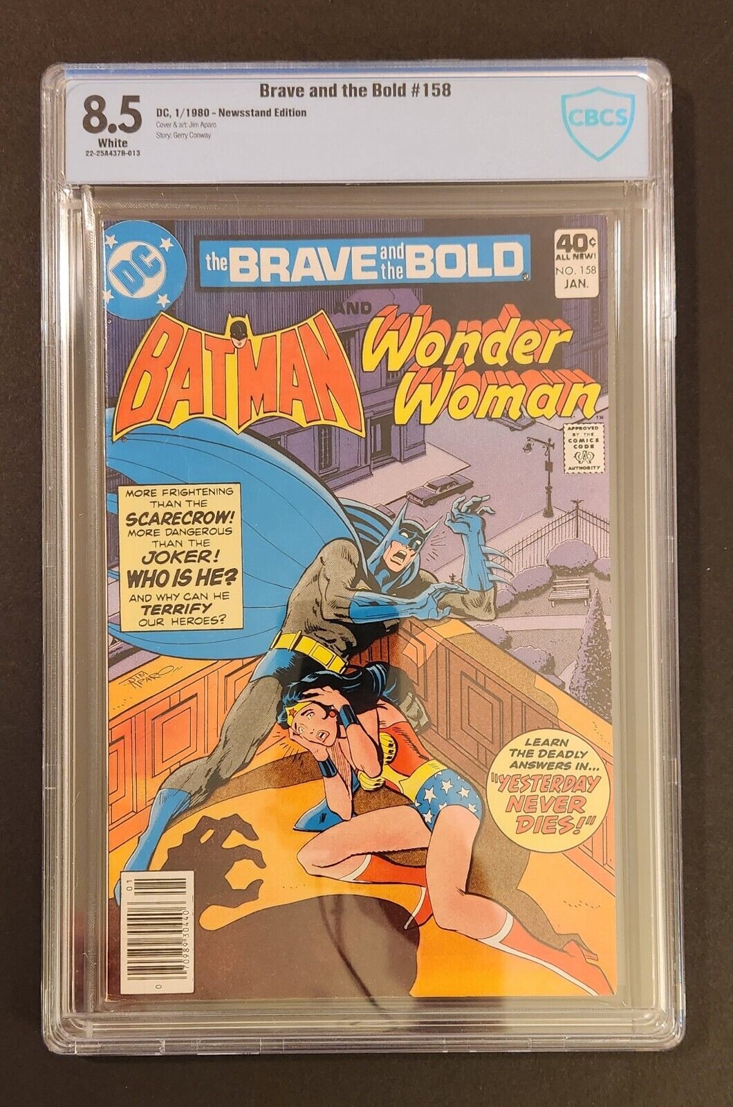 DC Brave And The Bold #158 - CBCS 8.5 Jim Aparo Art Wonder Woman App 