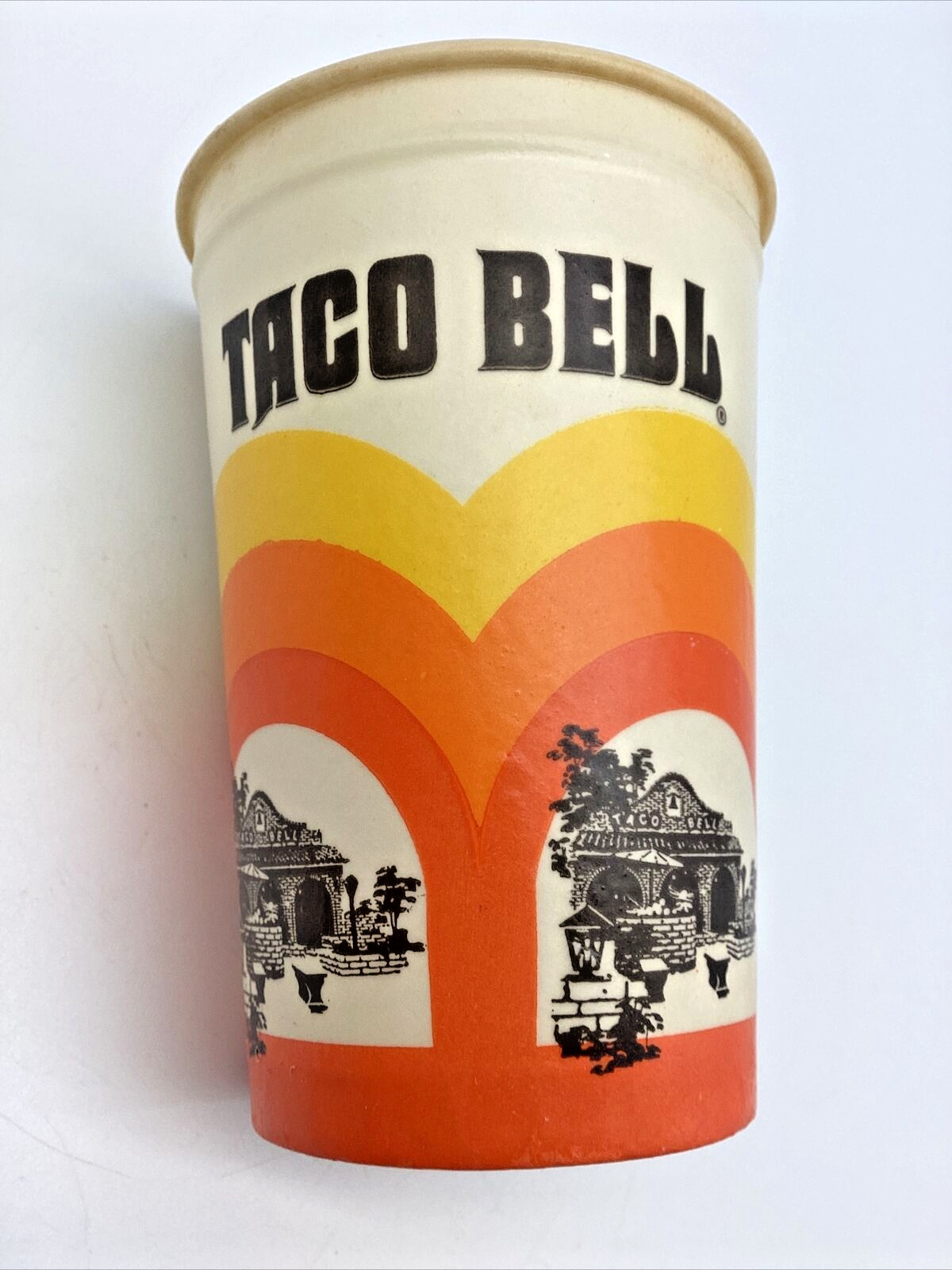 Vintage  Taco Bell 12 Oz Waxed Paper Drink Cup 1970s Lily NOS
