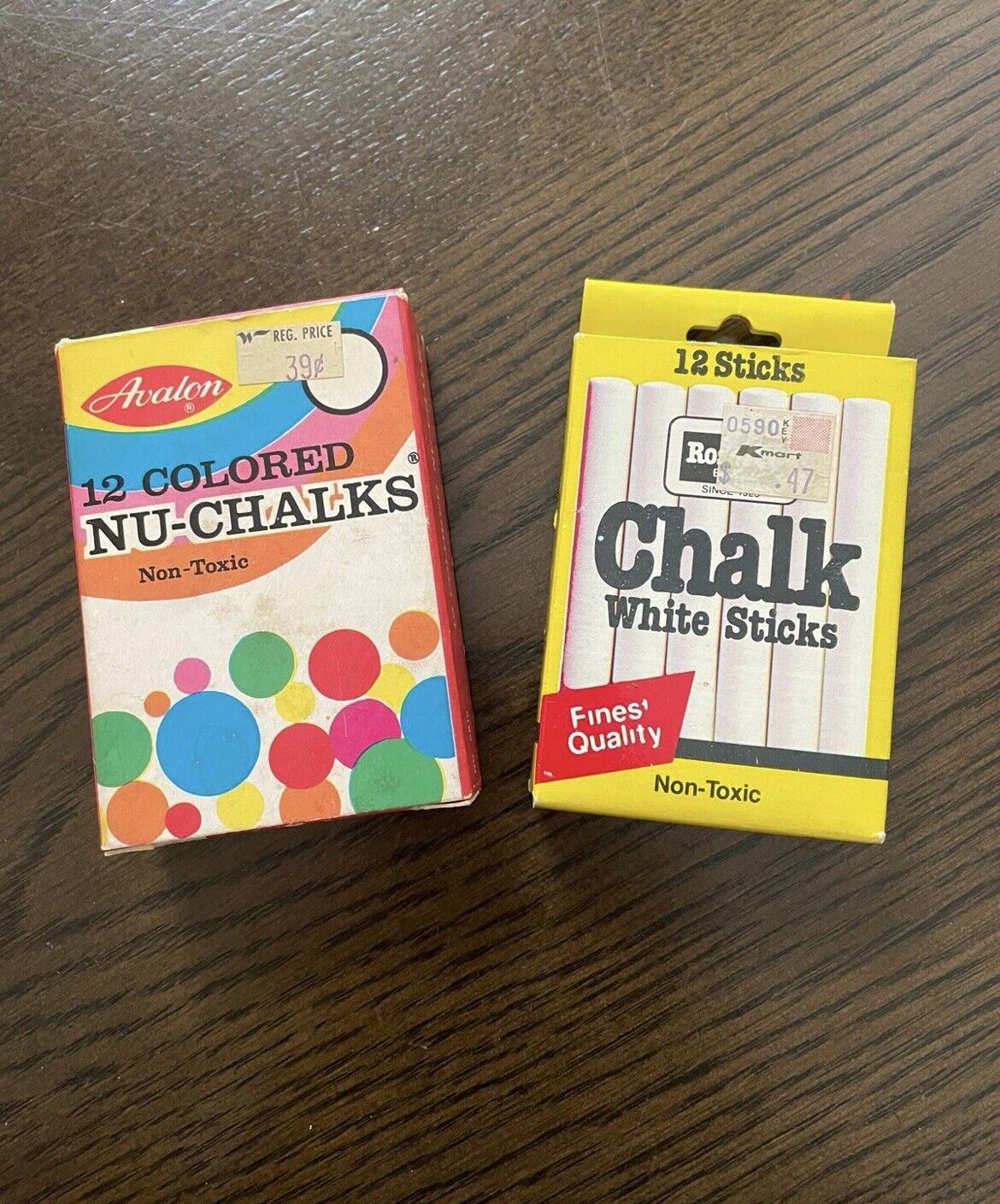 Two Vintage Chalk Boxes. Empty contents. Just boxes. 1980’s era