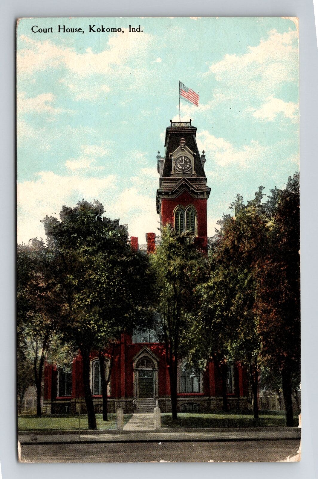 Kokomo IN-Indiana, Court House, Vintage c1916 Postcard