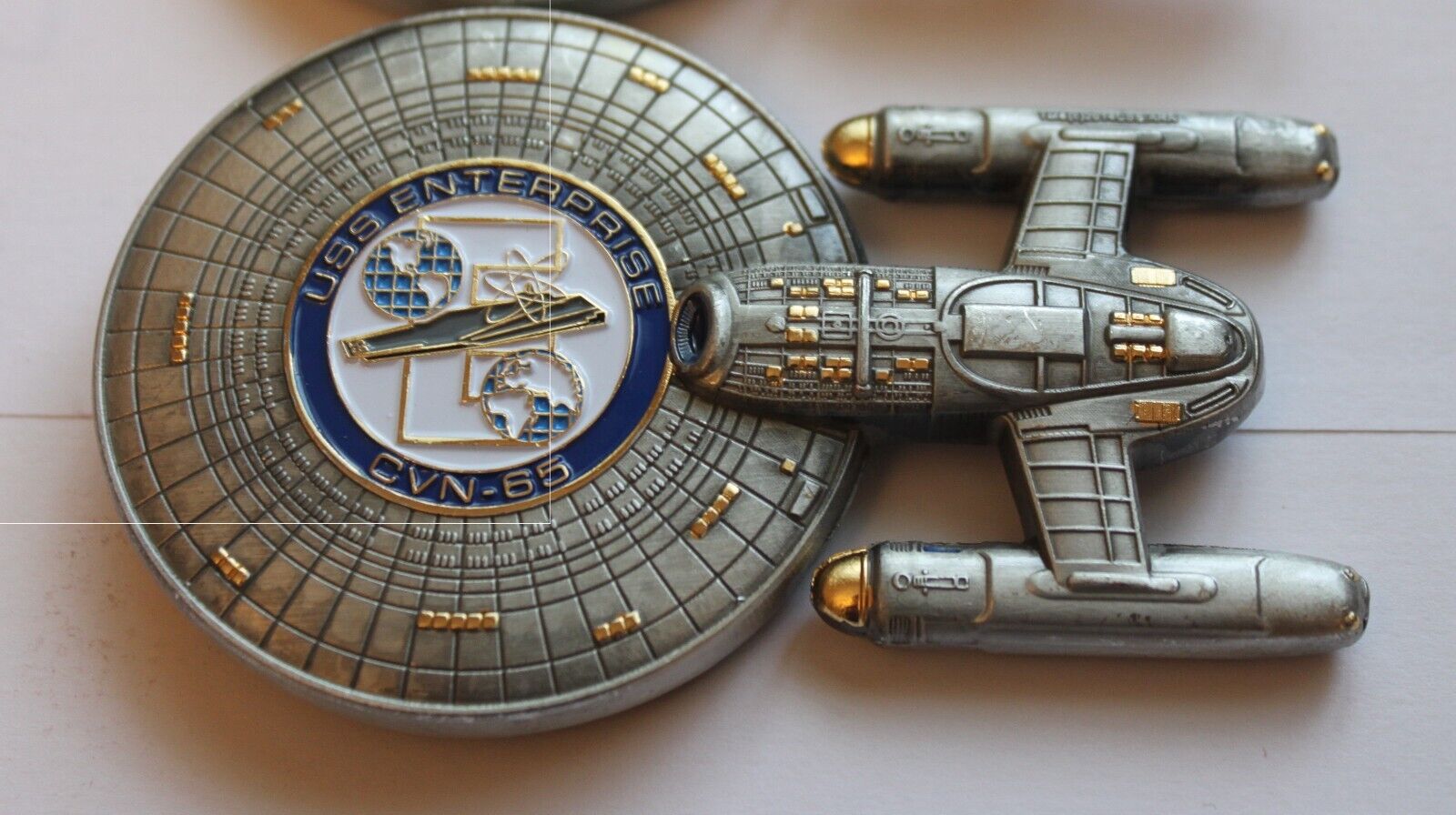 CVN-65 USS Enterprise Star Trek NCC-1701C Navy Challenge Coin- NON Chief CPO