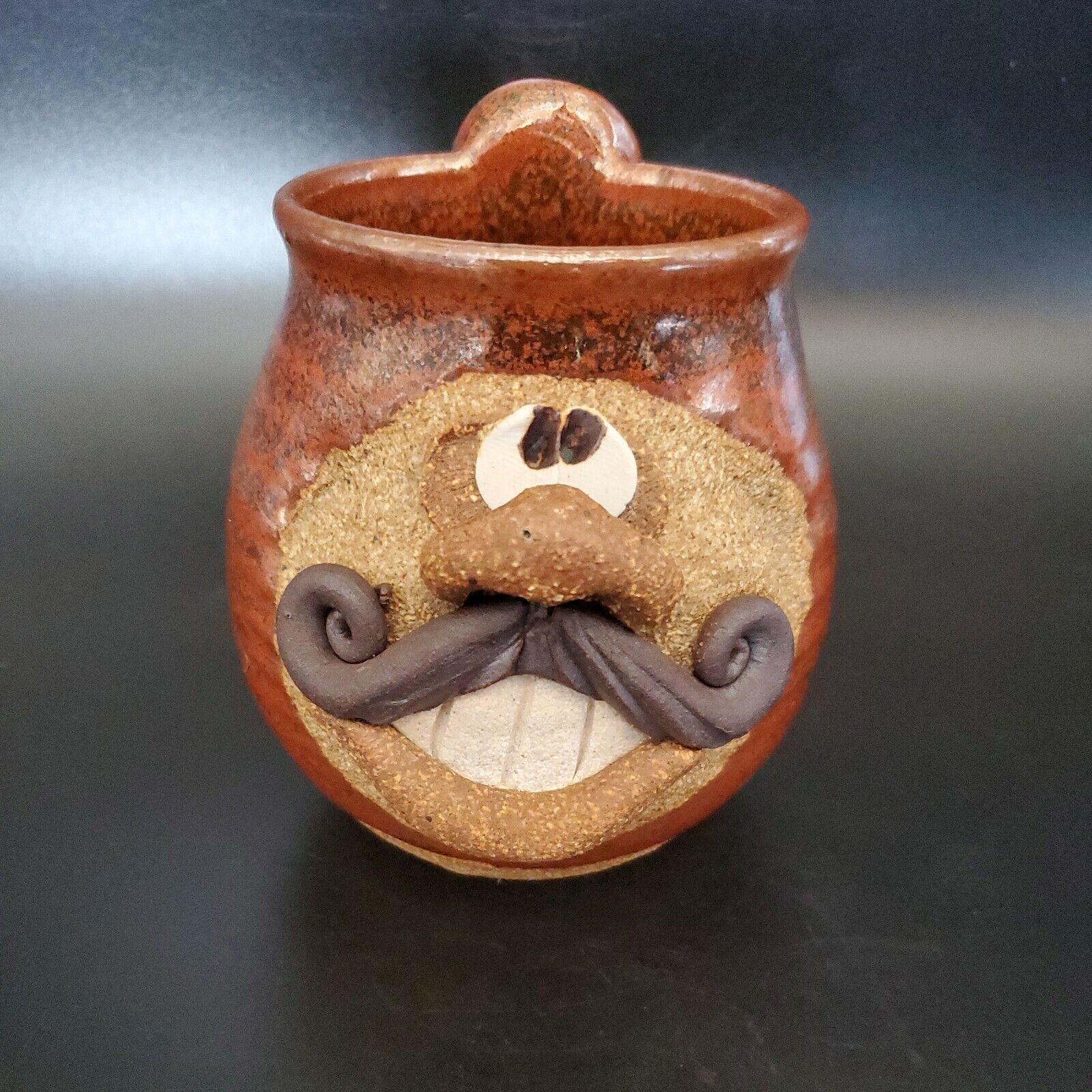 Stoneware Mustache Face Coffee Tea Mug/Cup