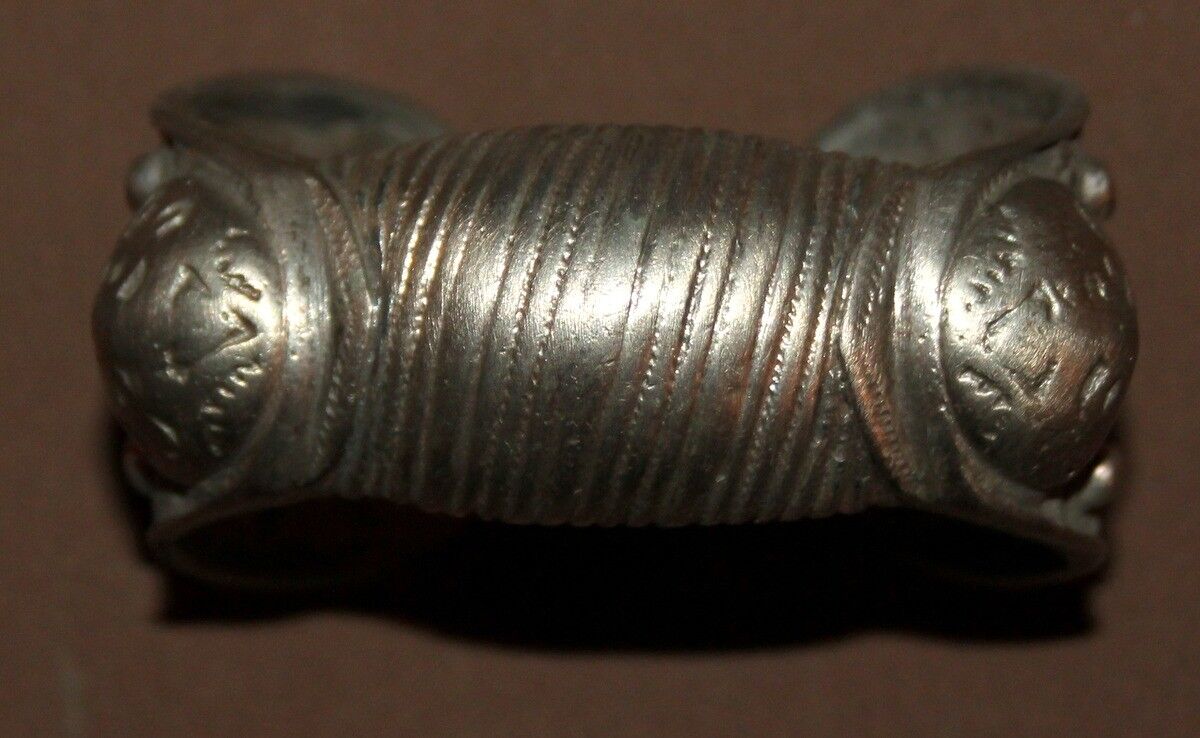 Antique Greek Orthodox folk silver fertility bracelet