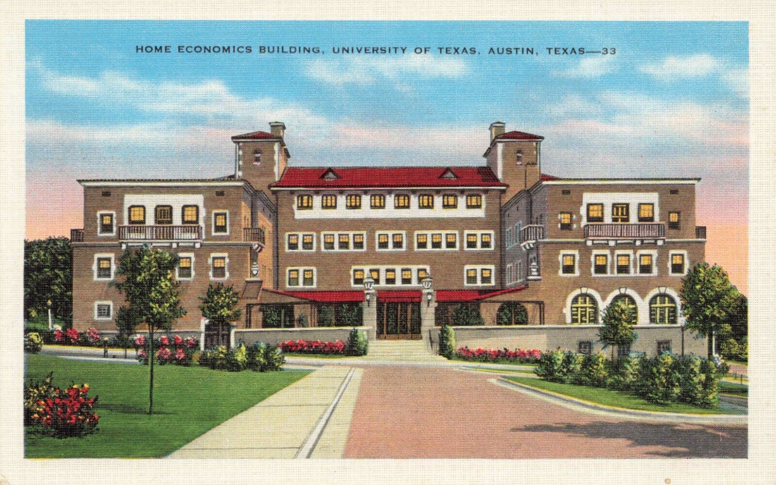 Postcard Home Economics Building University of Texas Austin TX