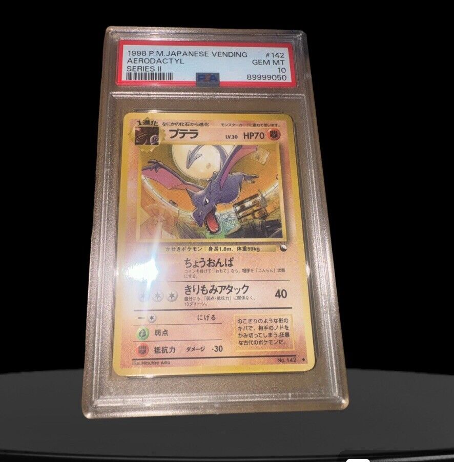 1998 Pokemon Cards PSA 10 Gem Mint Vending Aerodactyl Series II Glossy Japanese