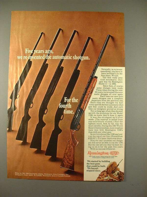 1968 Remington 1100 Automatic Shotgun Ad