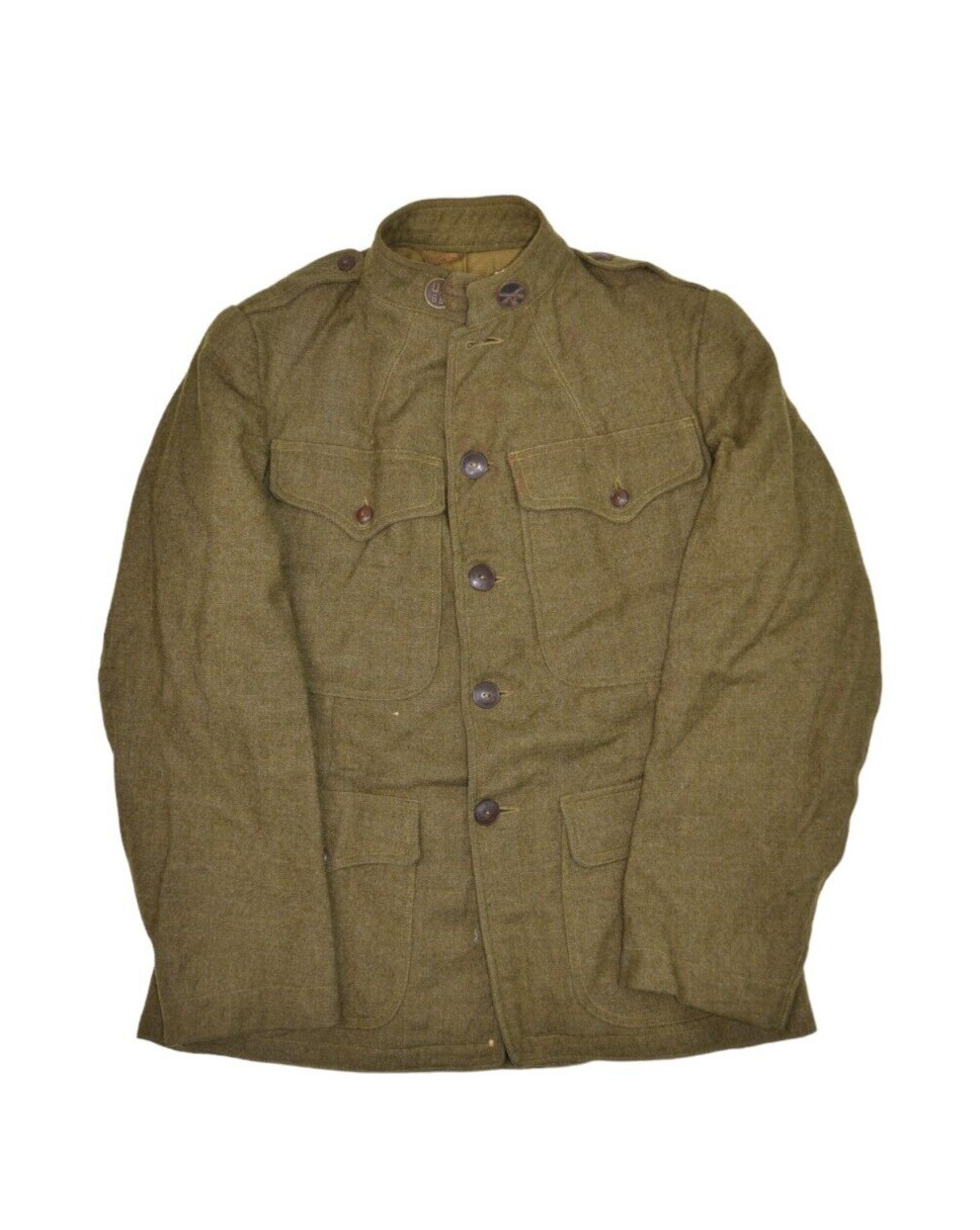 Vintage WWI Jacket Mens S AEF Wool Military Goldman 1918 World War 1 Infantry