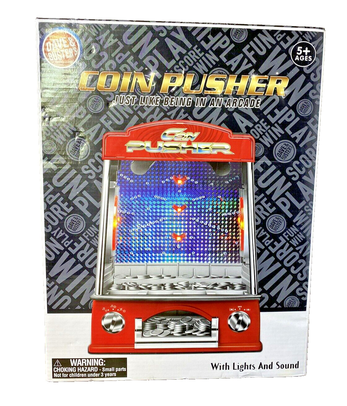 D&B COIN PUSHER Miniature Arcade Game - Replica Classic Penny & Dime Dozer NEW