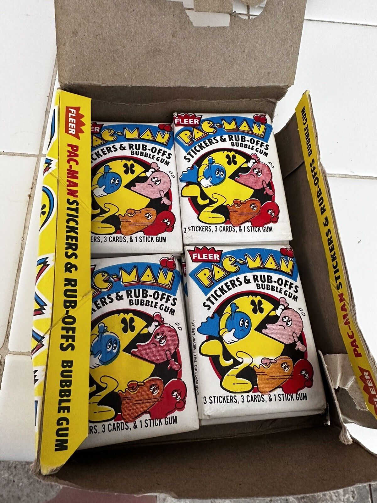 1980 Fleer Pac-Man Unopened Box Trading Cards - 20 Packs
