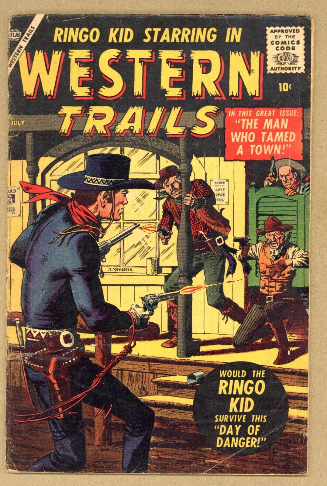 Western Trails #2 GVG Severin cover Maneely Heck Bolle RINGO KID 1957 Atlas W787