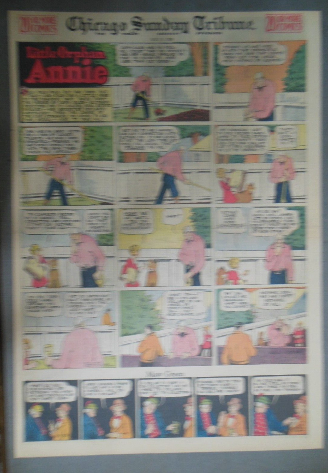 Little Orphan Annie Sunday by Harold Gray from 5/8/1938 Full Page Size 