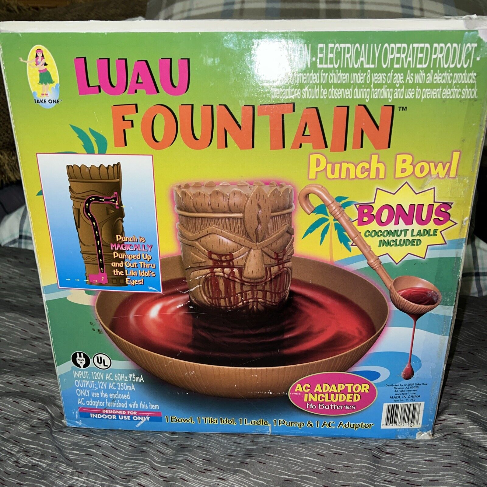 Tiki Luau Fountain Punch Bowl Scorpion Volcano Trader Vic\'s Sealed New New New