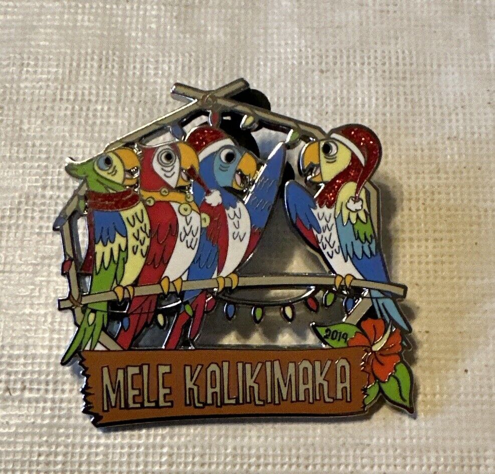 Holiday 2019 Mele Kalikimaka Enchanted Tiki Room Parrots LE Disney Trading Pin