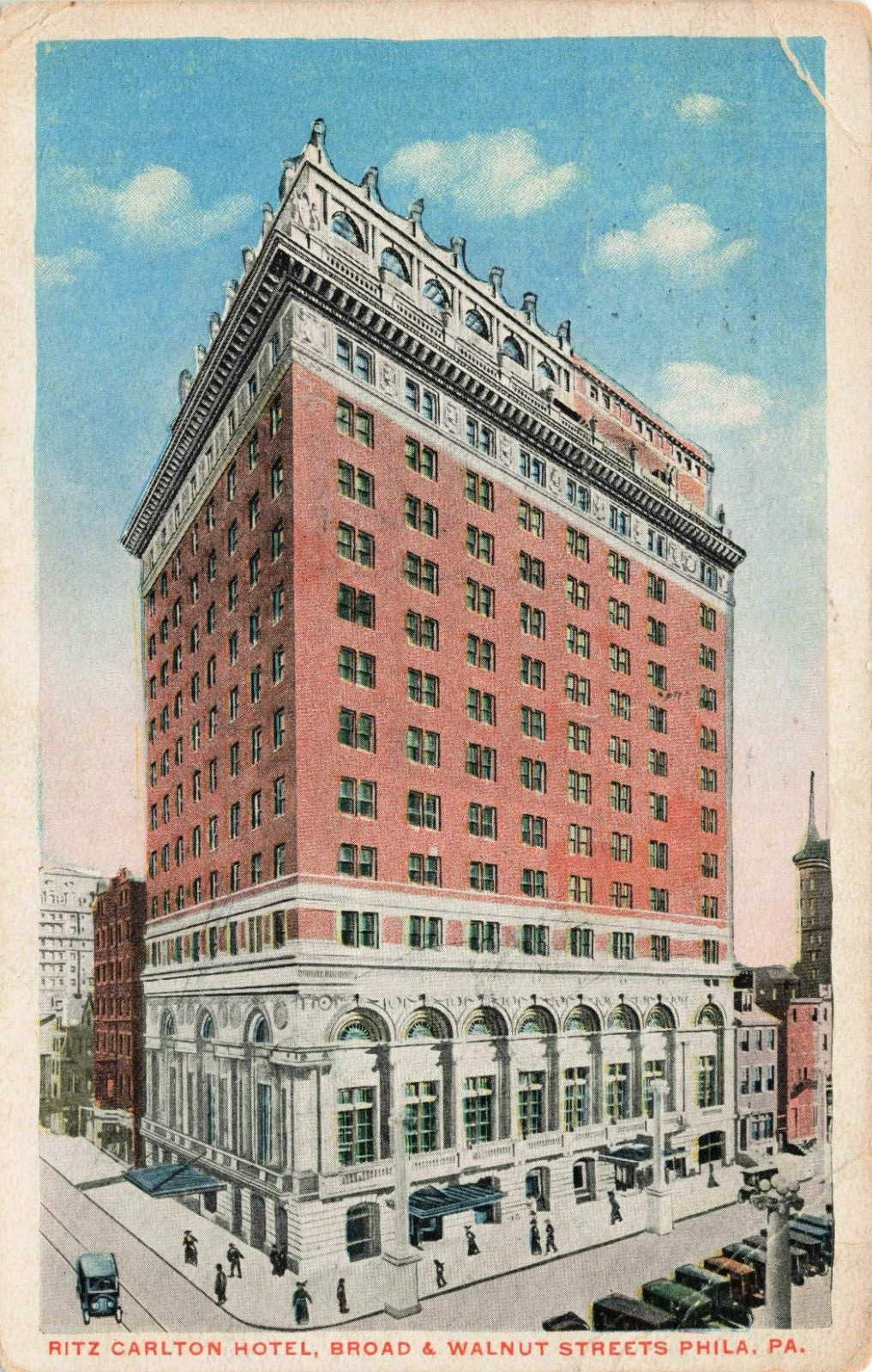 Postcard Ritz Carlton Hotel Broad & Walnut Streets, Philadelphia, PA Vintage